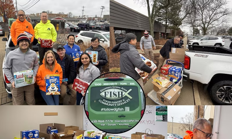 Millennia team donates to DG FISH Food Pantry